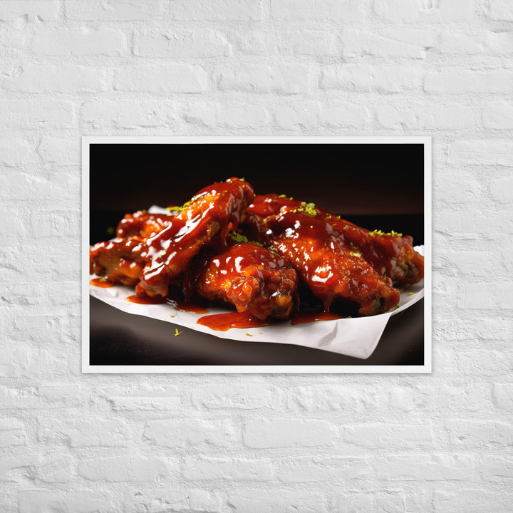 BBQ Wings Framed poster 🤤 from Yumify.AI