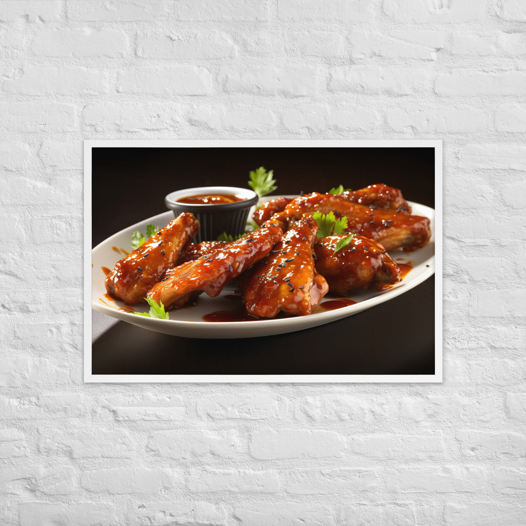 BBQ Wings Framed poster 🤤 from Yumify.AI