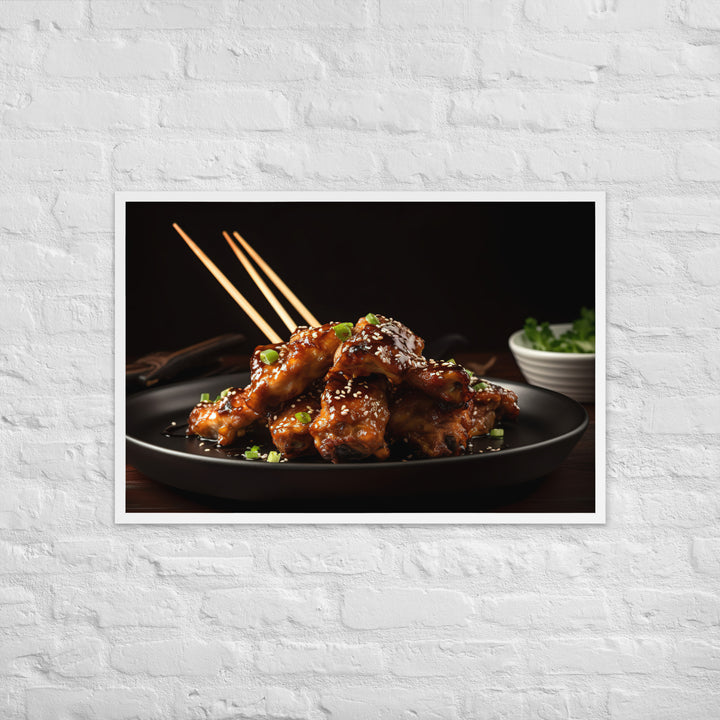 Teriyaki Wings Framed poster 🤤 from Yumify.AI