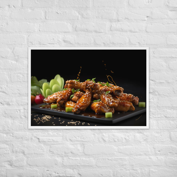 Teriyaki Wings Framed poster 🤤 from Yumify.AI