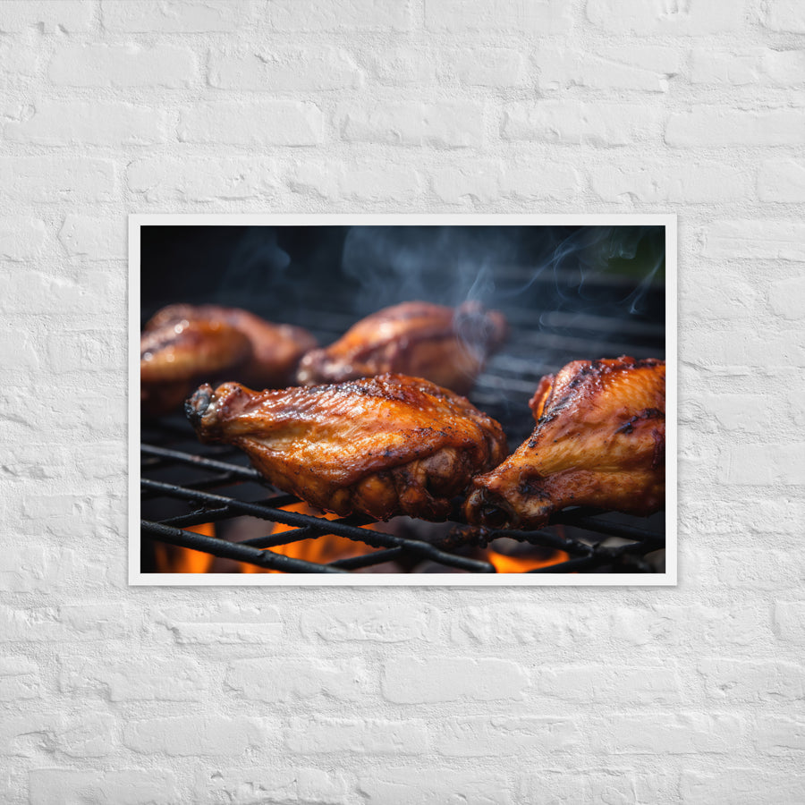 BBQ Wings Framed poster 🤤 from Yumify.AI