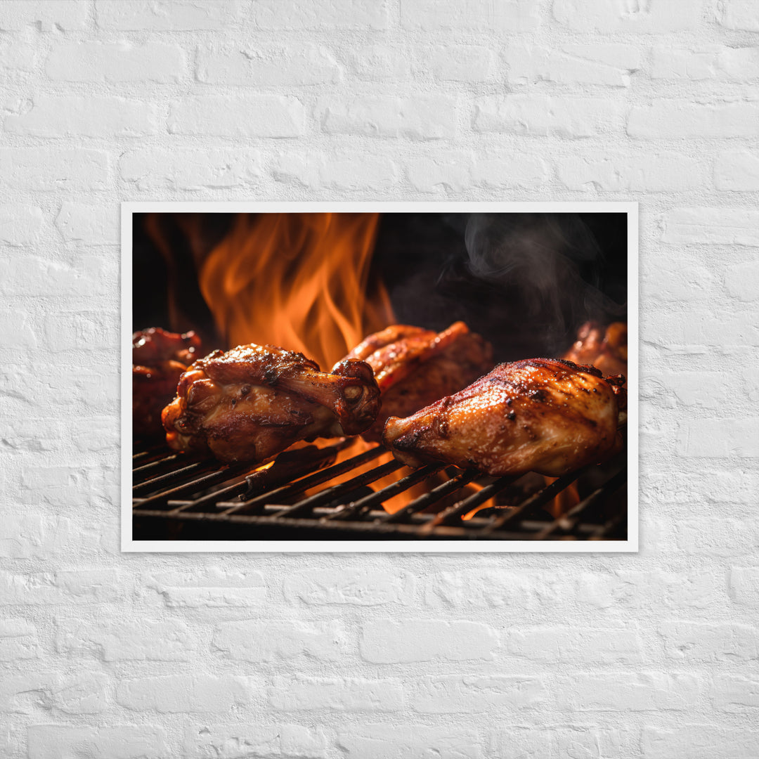 BBQ Wings Framed poster 🤤 from Yumify.AI