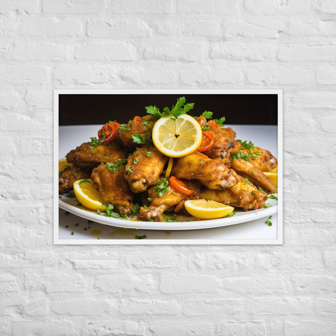 Honey Mustard Wings Framed poster 🤤 from Yumify.AI