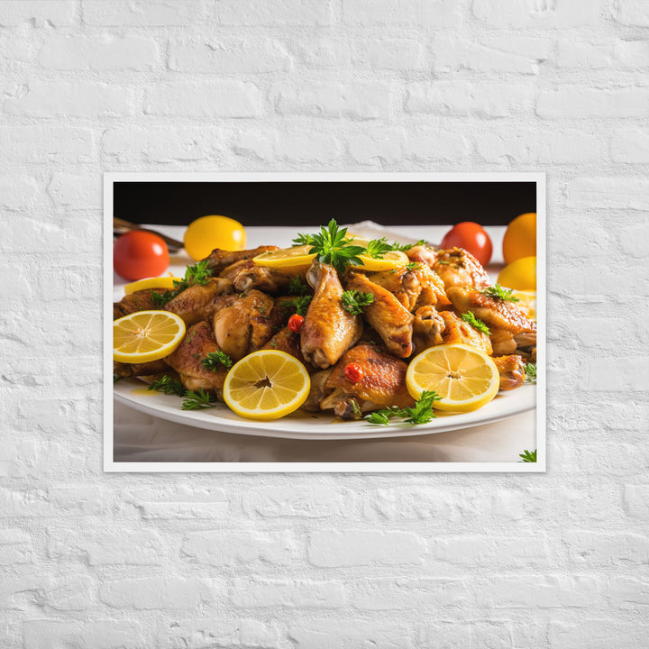 Honey Mustard Wings Framed poster 🤤 from Yumify.AI