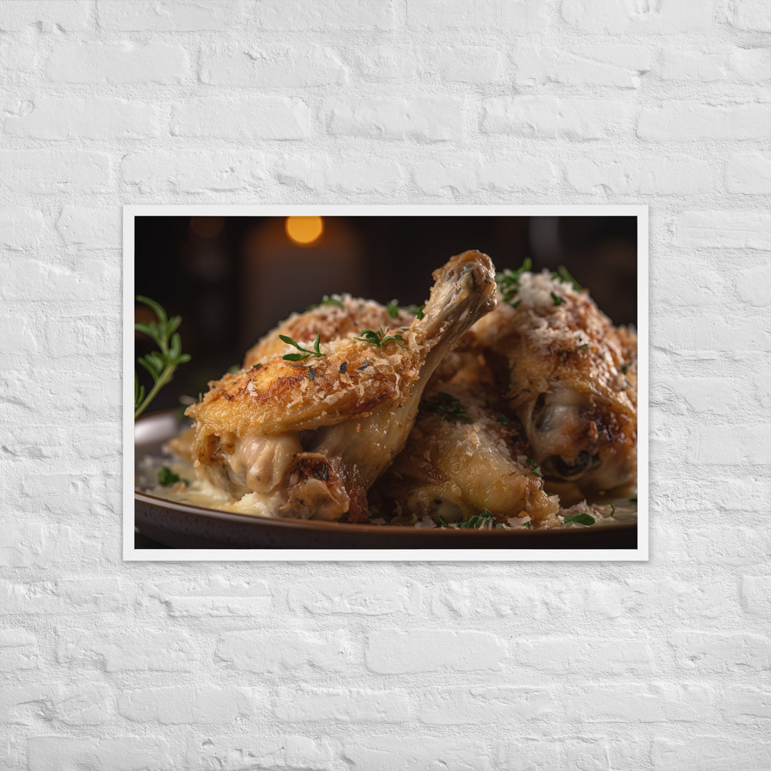 Garlic Parmesan Wings Framed poster 🤤 from Yumify.AI