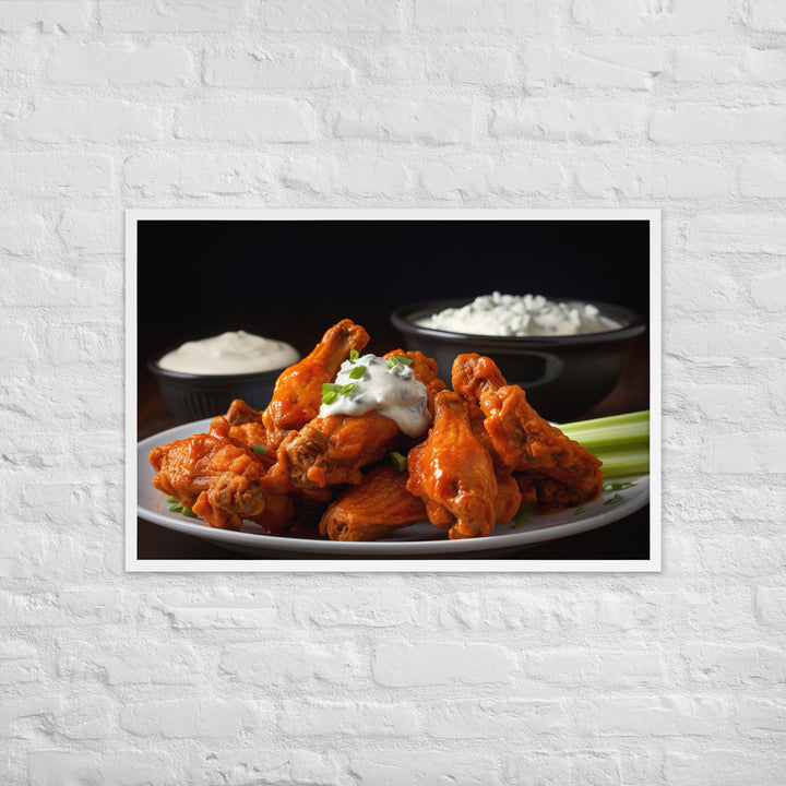 Buffalo Wings Framed poster 🤤 from Yumify.AI