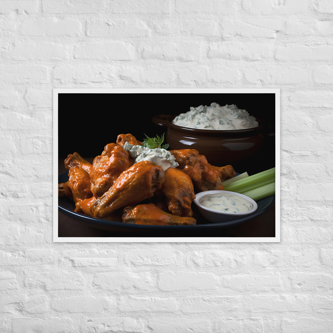 Buffalo Wings Framed poster 🤤 from Yumify.AI