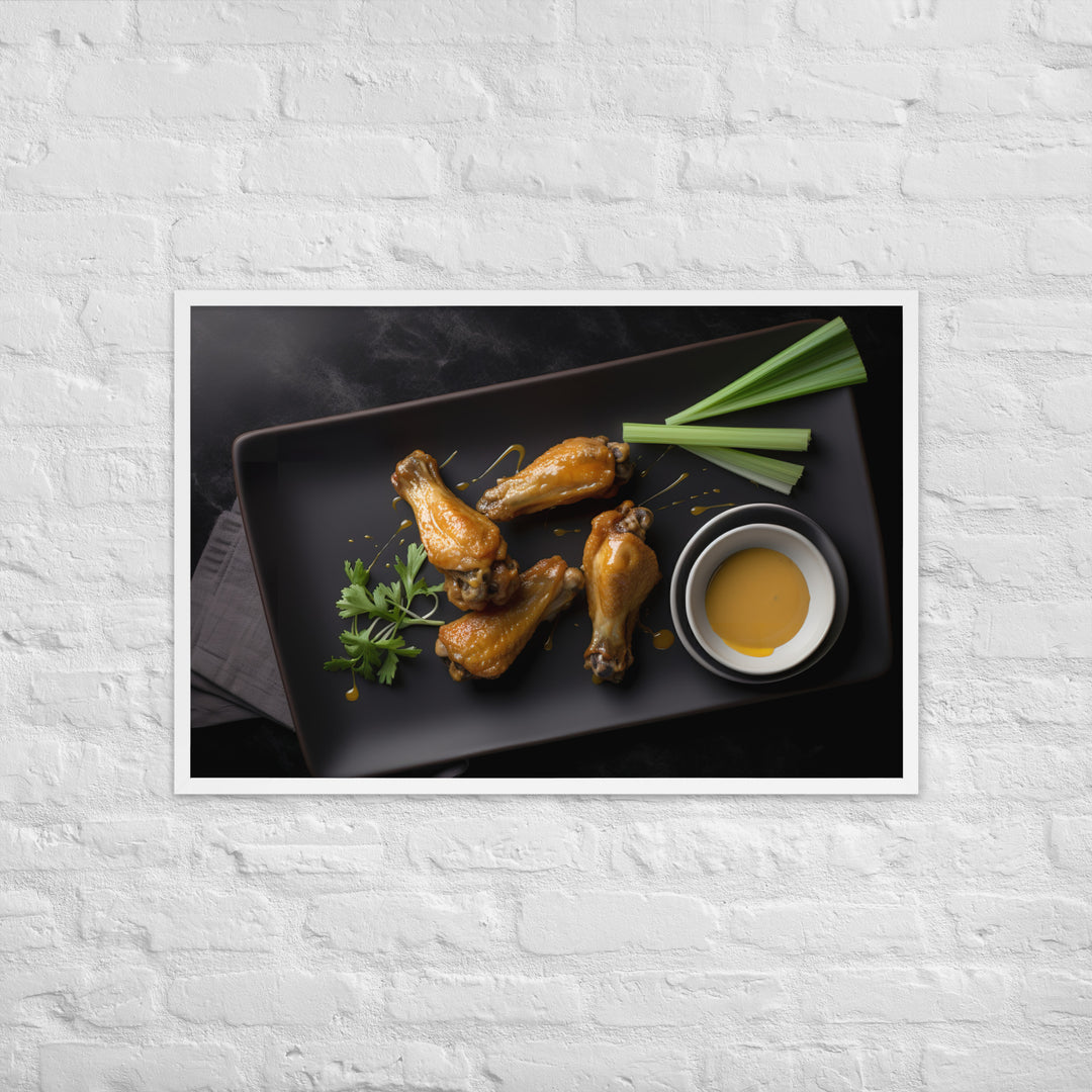 Honey Mustard Wings Framed poster 🤤 from Yumify.AI