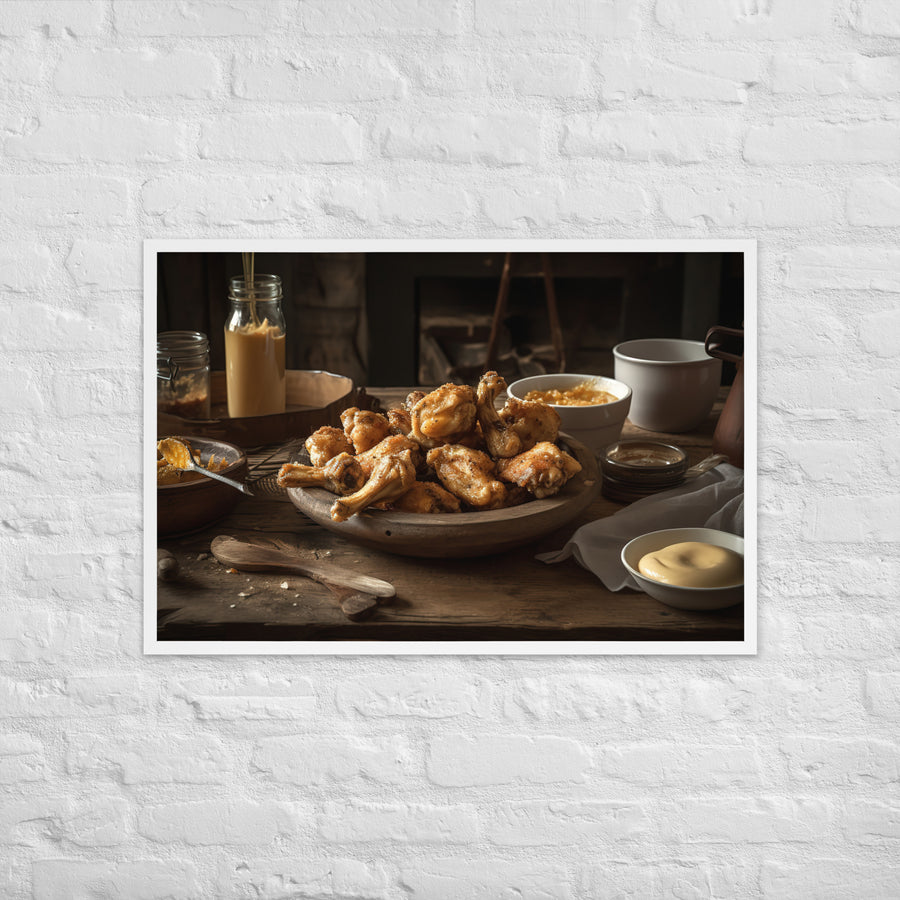 Honey Mustard Wings Framed poster 🤤 from Yumify.AI