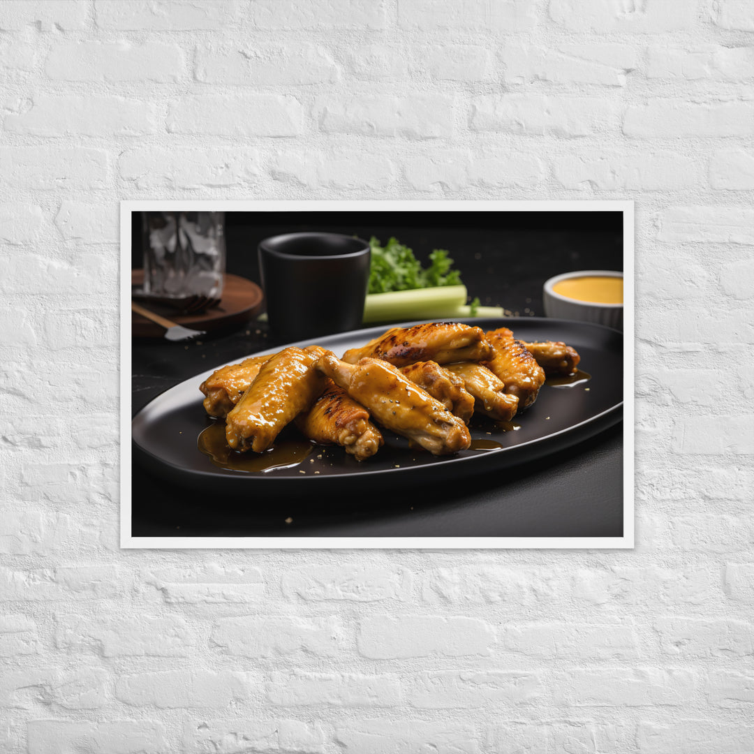 Honey Mustard Wings Framed poster 🤤 from Yumify.AI