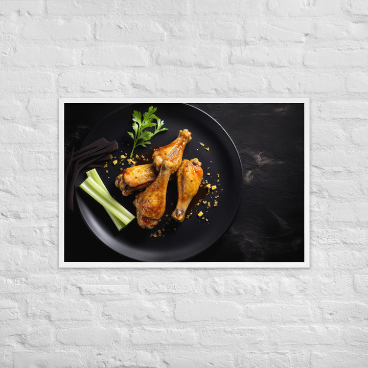 Honey Mustard Wings Framed poster 🤤 from Yumify.AI