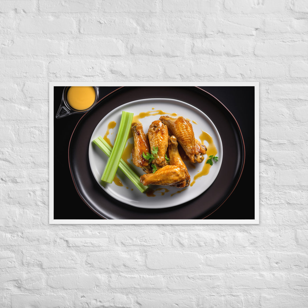 Honey Mustard Wings Framed poster 🤤 from Yumify.AI