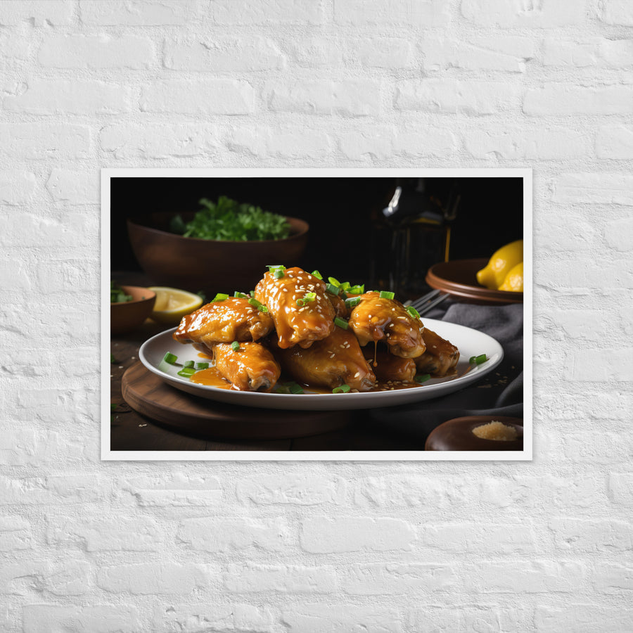 Honey Mustard Wings Framed poster 🤤 from Yumify.AI