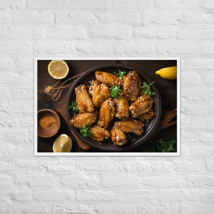 Honey Mustard Wings Framed poster 🤤 from Yumify.AI