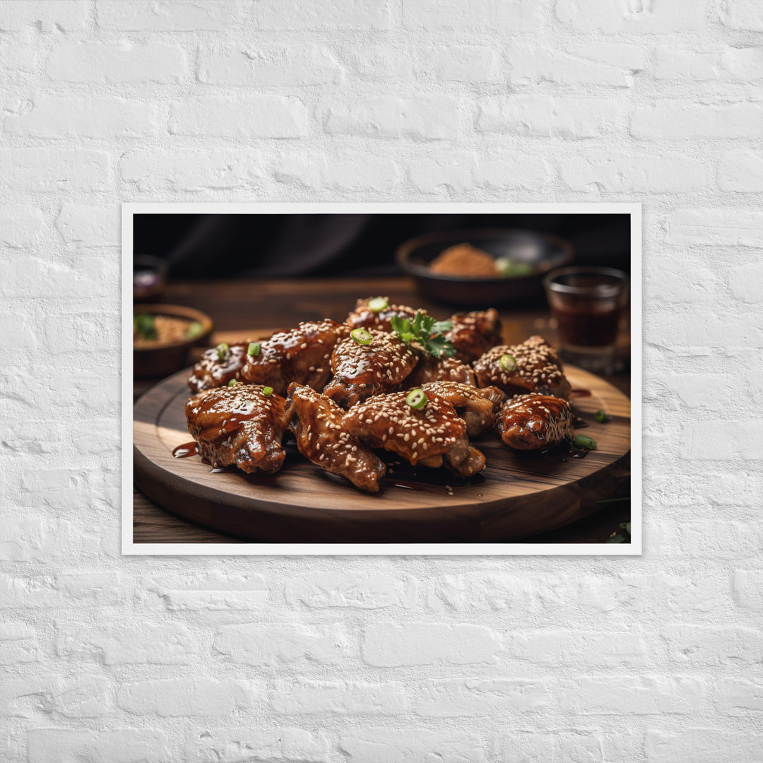 Teriyaki Wings Framed poster 🤤 from Yumify.AI