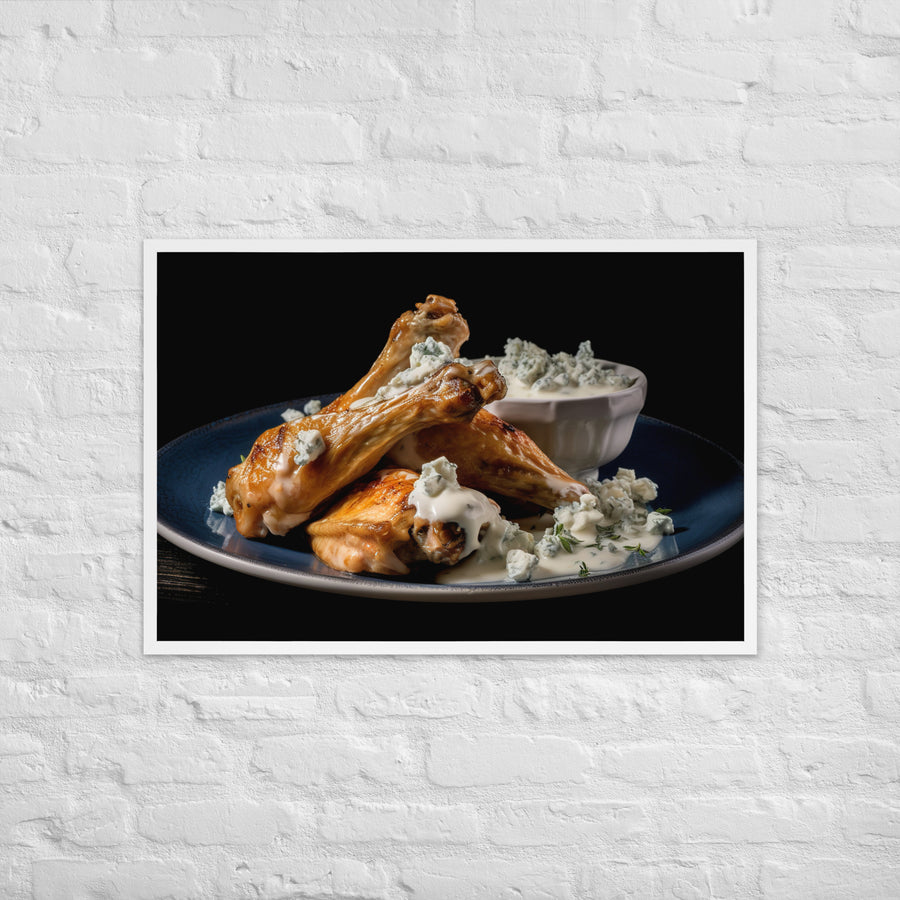 Garlic Parmesan Wings Framed poster 🤤 from Yumify.AI