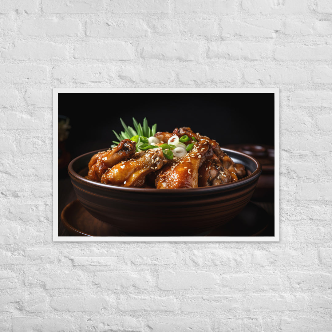 Teriyaki Wings Framed poster 🤤 from Yumify.AI