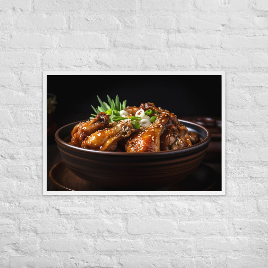 Teriyaki Wings Framed poster 🤤 from Yumify.AI