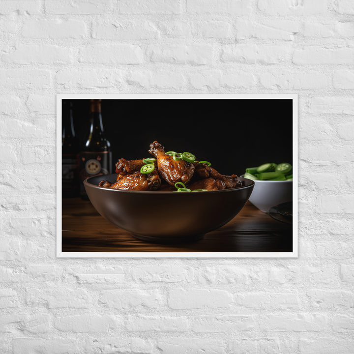 Teriyaki Wings Framed poster 🤤 from Yumify.AI