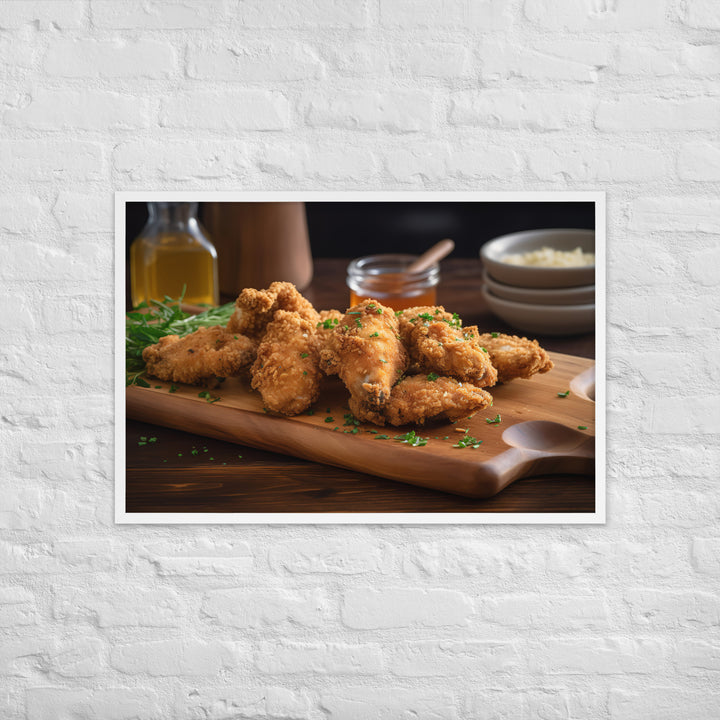 Garlic Parmesan Wings Framed poster 🤤 from Yumify.AI