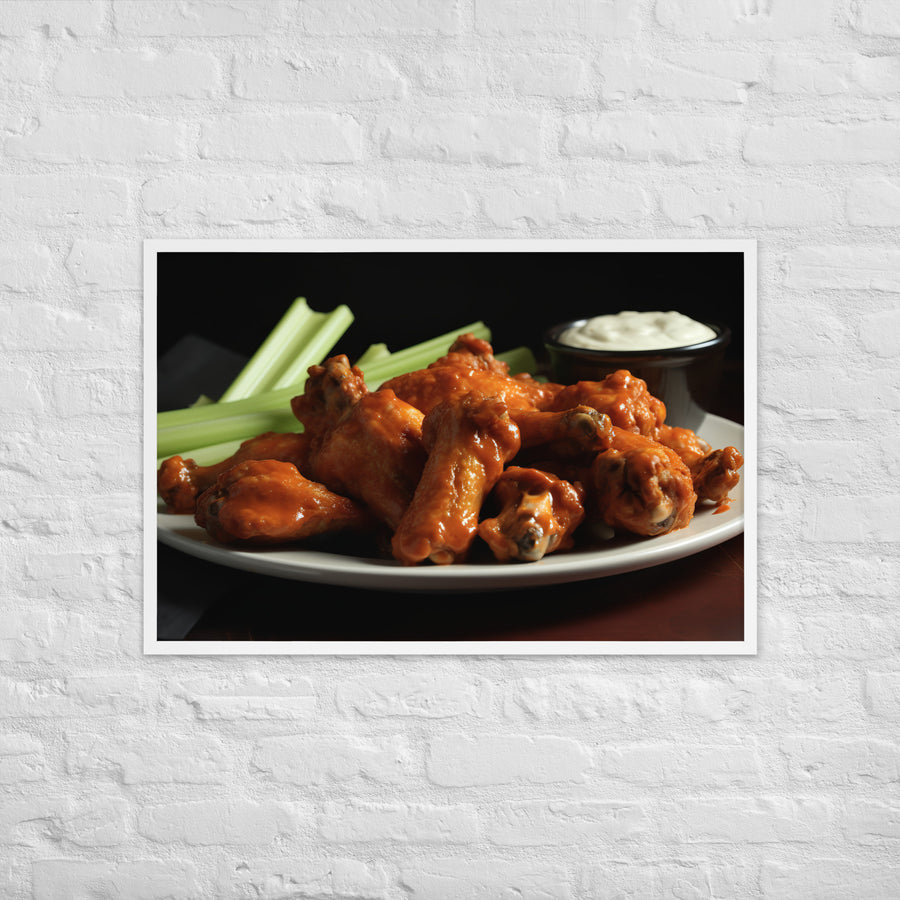 Buffalo Wings Framed poster 🤤 from Yumify.AI