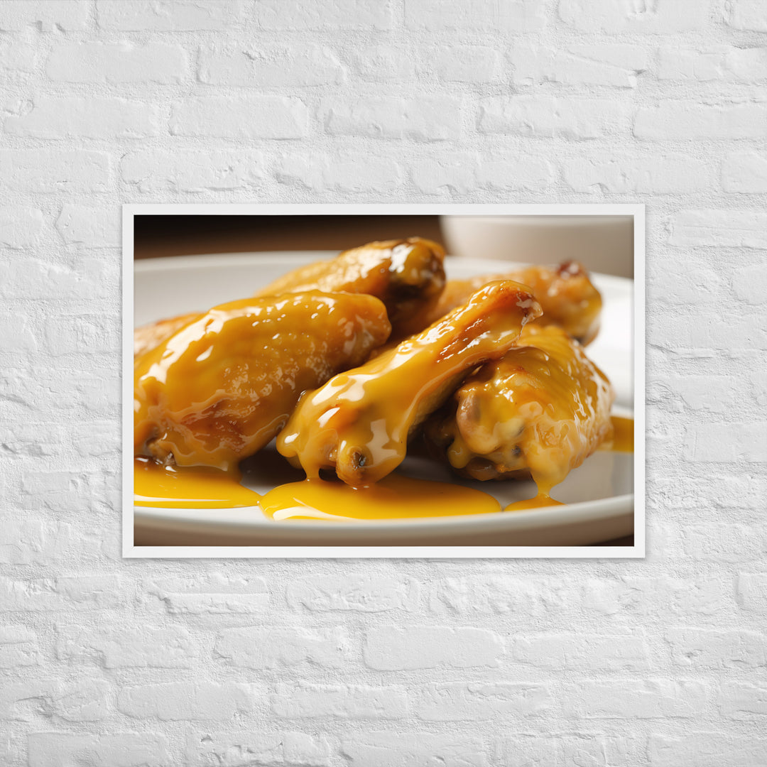 Honey Mustard Wings Framed poster 🤤 from Yumify.AI