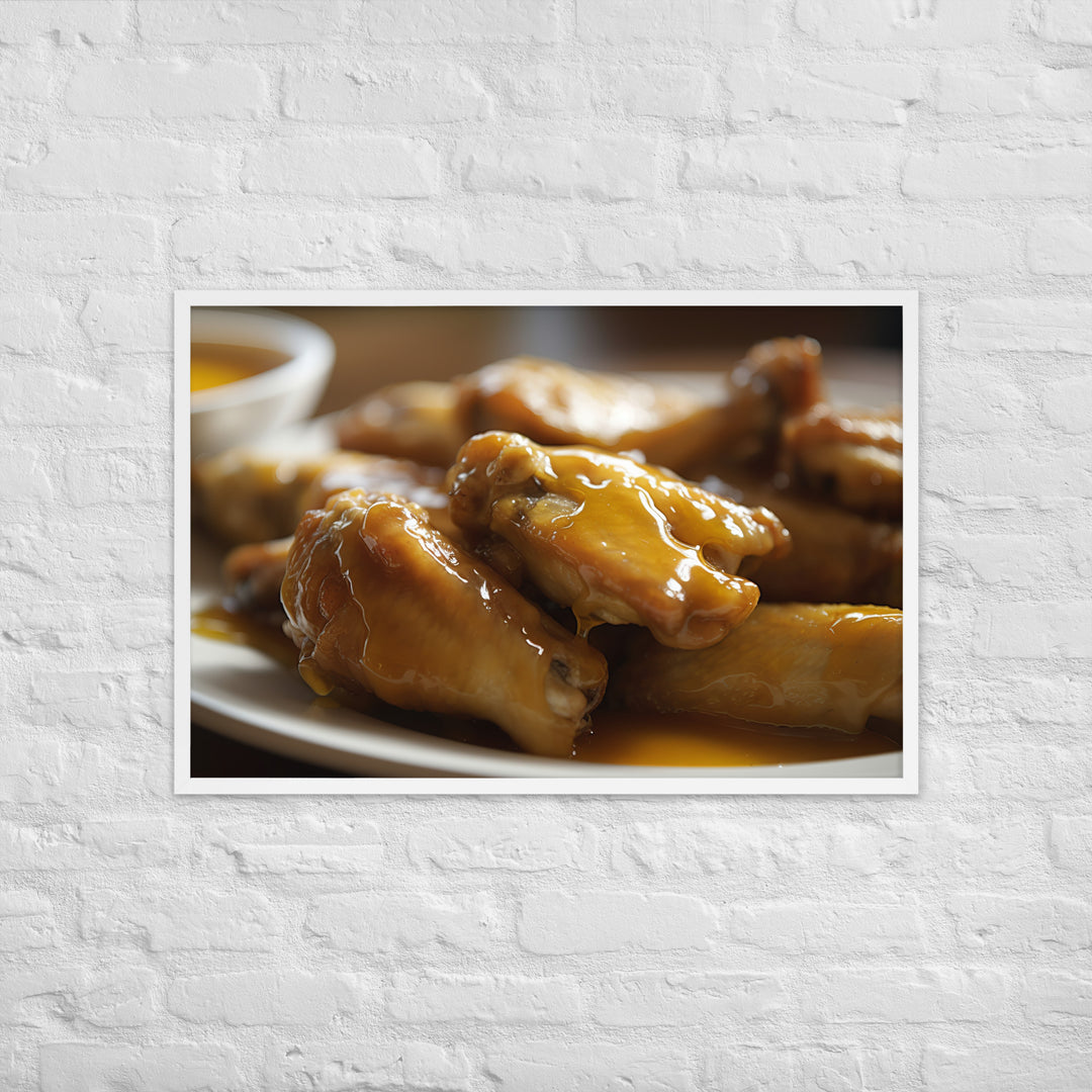 Honey Mustard Wings Framed poster 🤤 from Yumify.AI