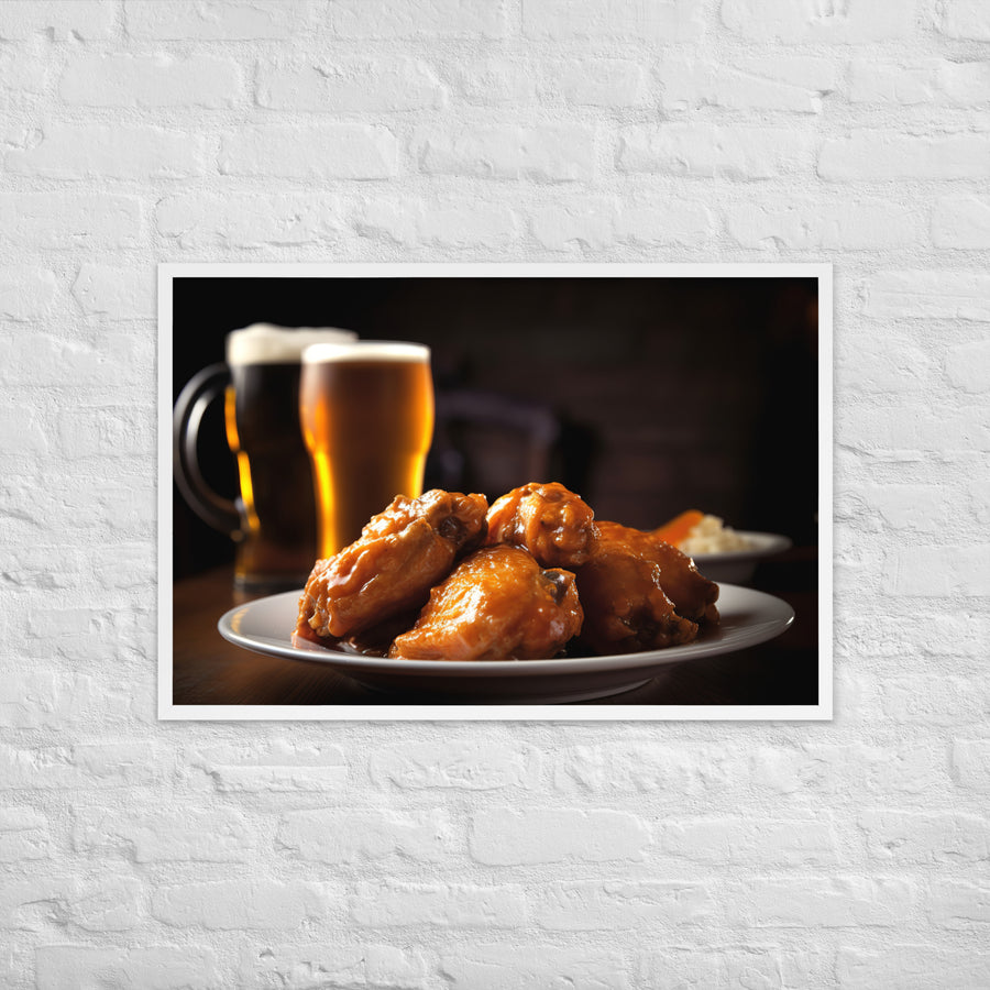 Buffalo Wings Framed poster 🤤 from Yumify.AI