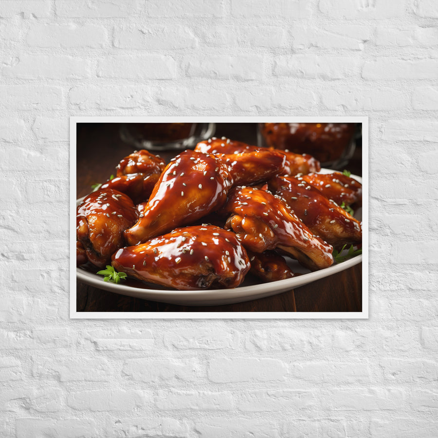 BBQ Wings Framed poster 🤤 from Yumify.AI