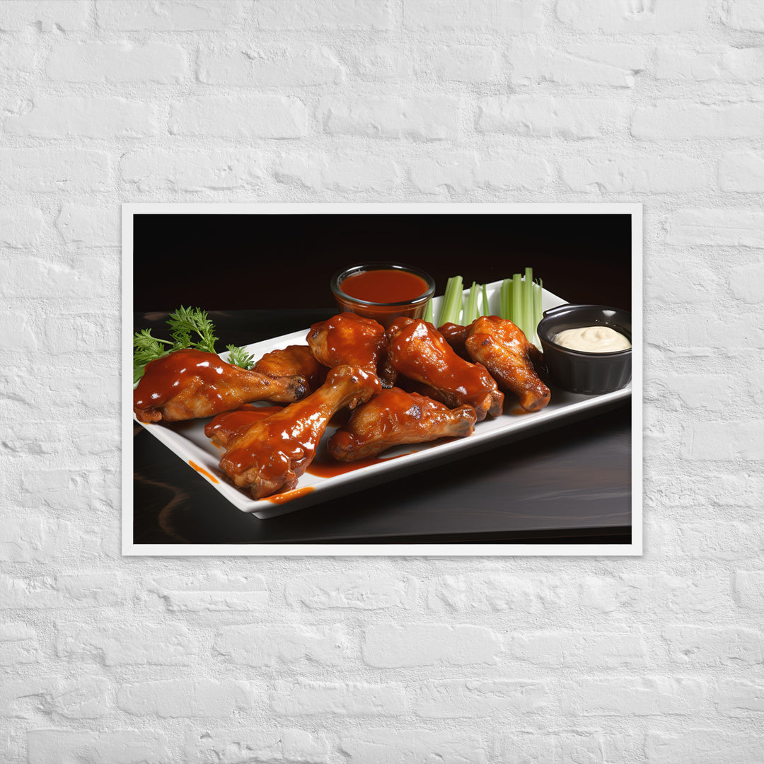 BBQ Wings Framed poster 🤤 from Yumify.AI