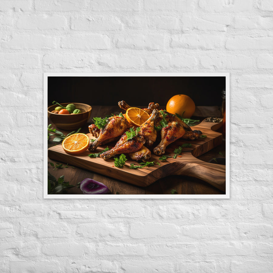 BBQ Wings Framed poster 🤤 from Yumify.AI