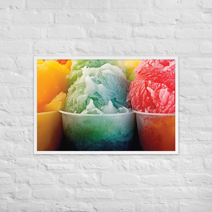 Shave Ice Framed poster 🤤 from Yumify.AI