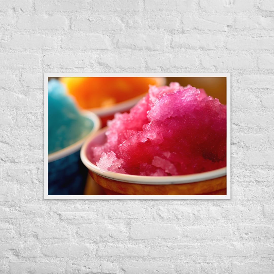 Shave Ice Framed poster 🤤 from Yumify.AI