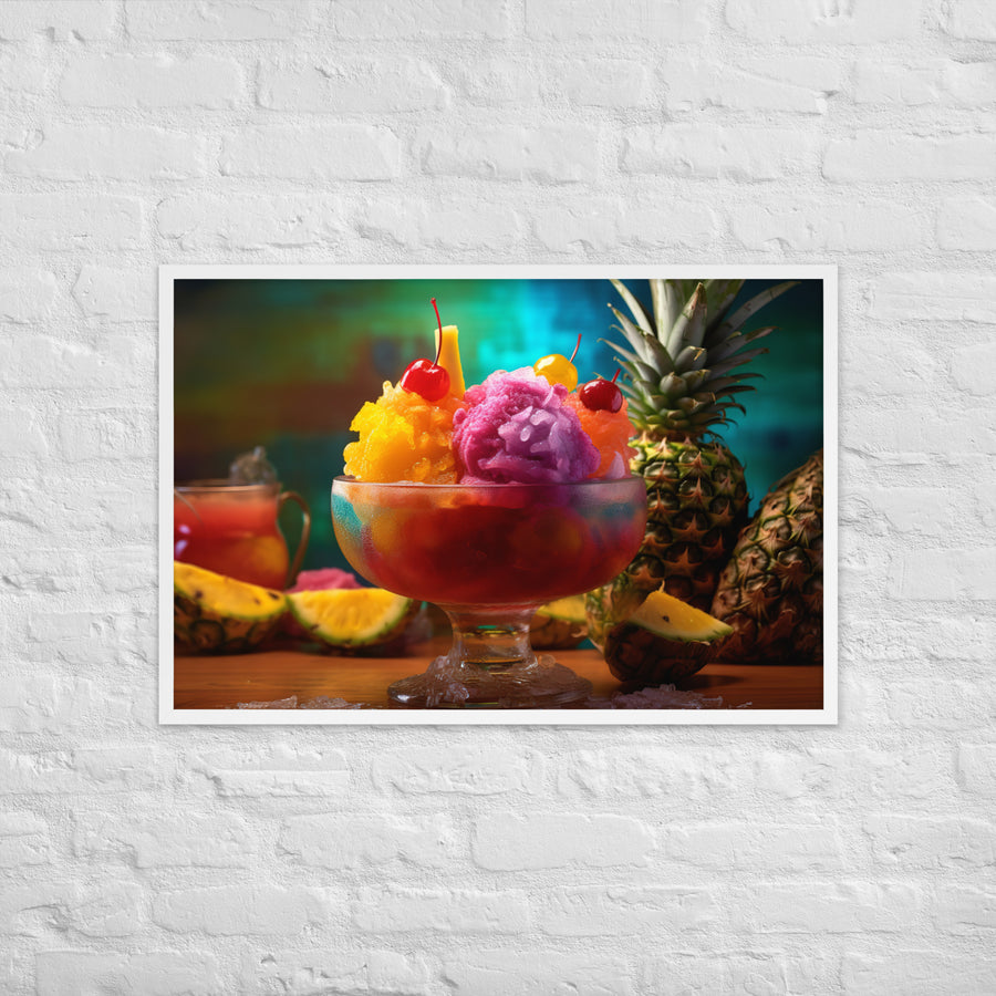 Shave Ice Framed poster 🤤 from Yumify.AI