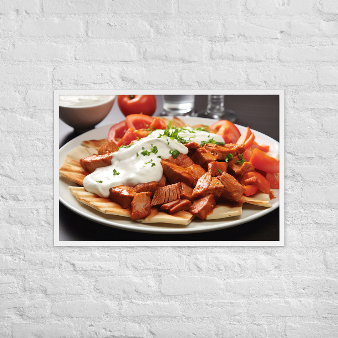 Iskender Kebab Framed poster 🤤 from Yumify.AI