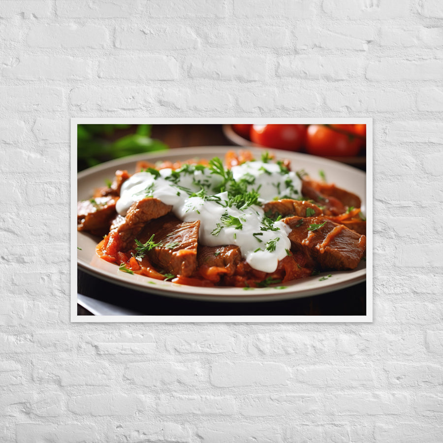 Iskender Kebab Framed poster 🤤 from Yumify.AI