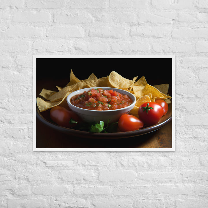 Zesty Chips and Salsa Framed poster 🤤 from Yumify.AI