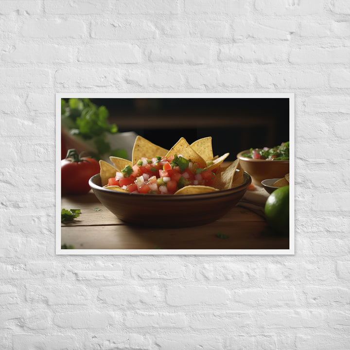 Fresh and Tangy Chips and Salsa Framed poster 🤤 from Yumify.AI