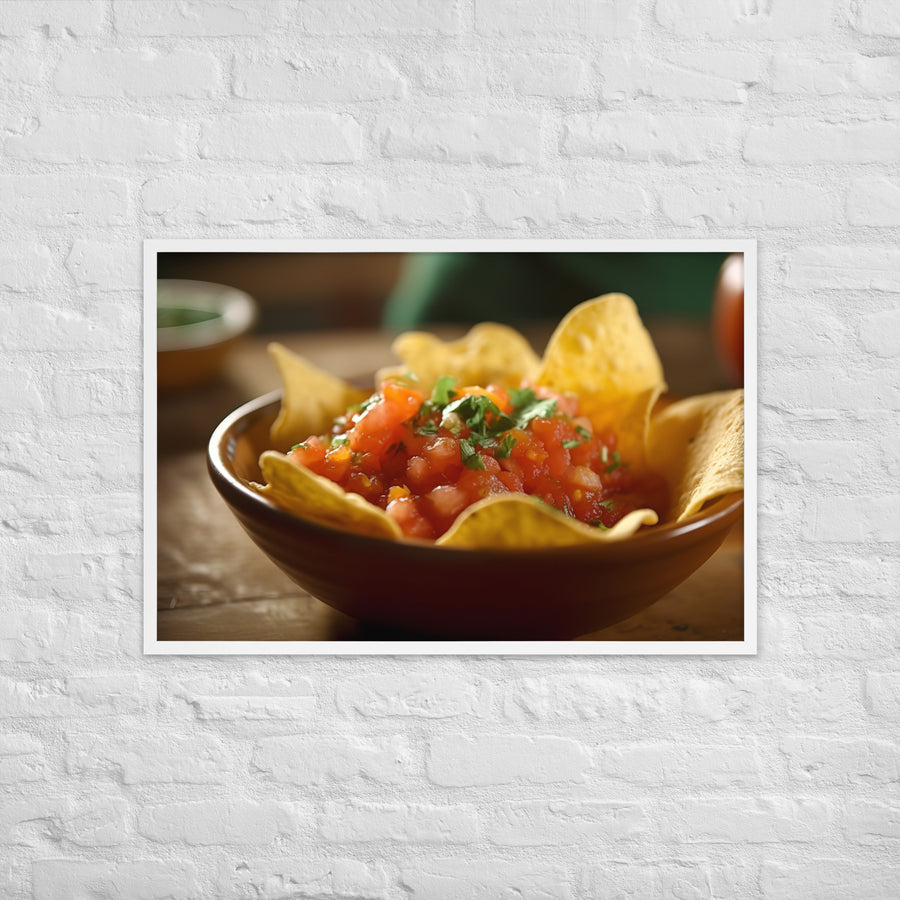 Fresh and Tangy Chips and Salsa Framed poster 🤤 from Yumify.AI