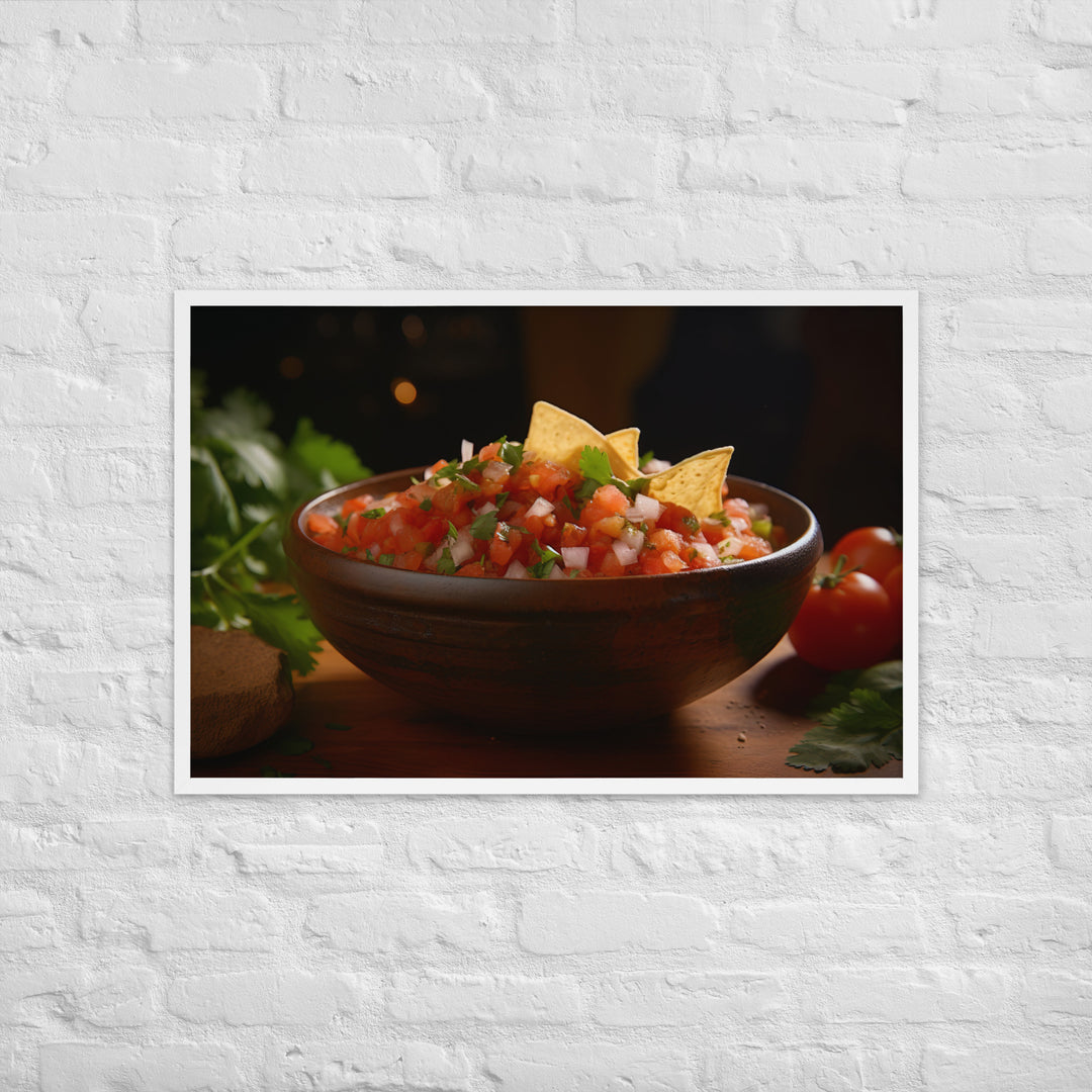 Crispy Chips and Fiery Salsa Framed poster 🤤 from Yumify.AI