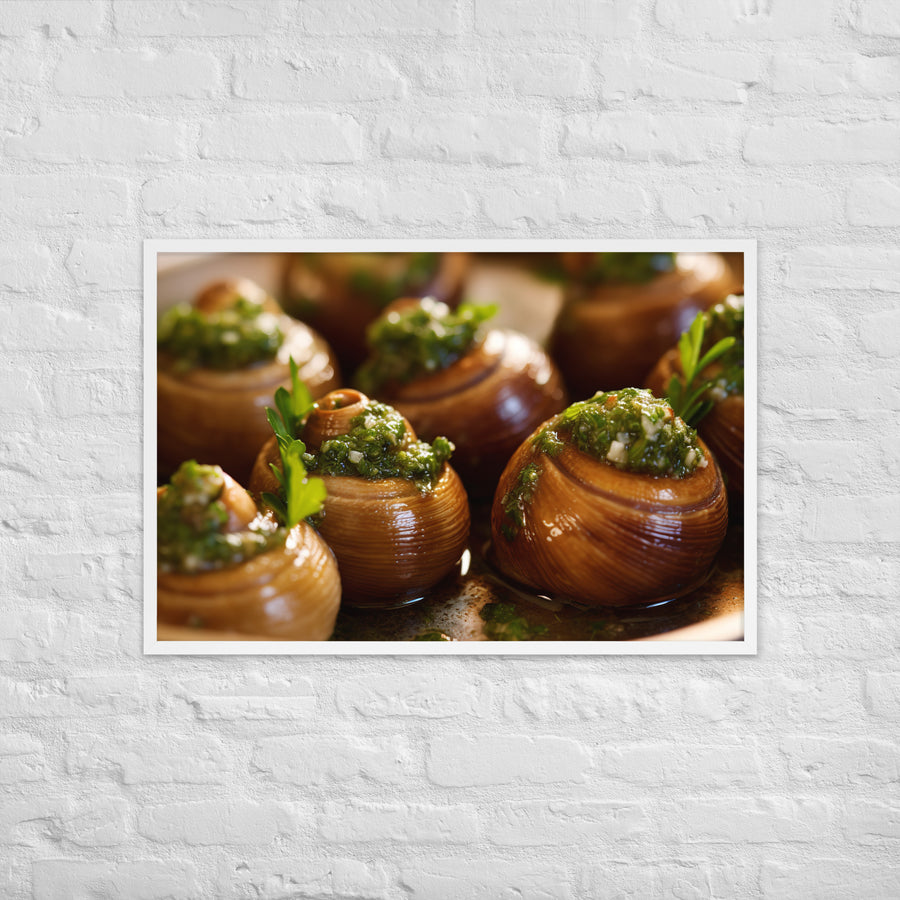 Escargots de Bourgogne Framed poster 🤤 from Yumify.AI