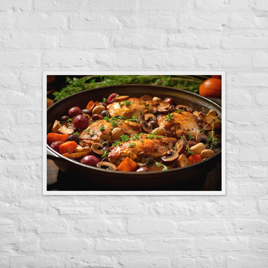 Coq au Vin Framed poster 🤤 from Yumify.AI