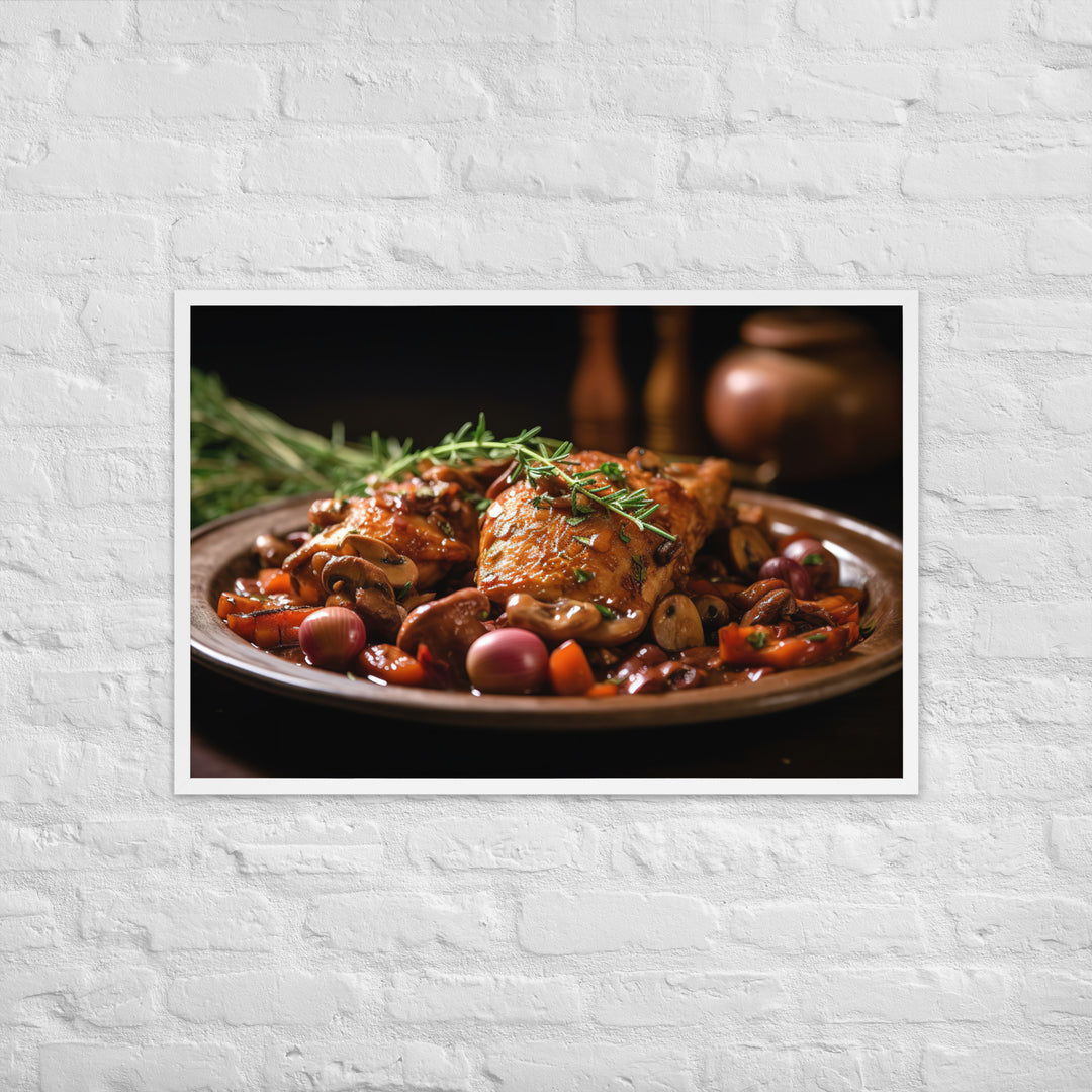 Coq au Vin Framed poster 🤤 from Yumify.AI