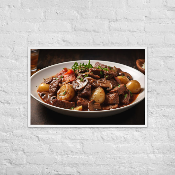 Beef Bourguignon Framed poster 🤤 from Yumify.AI