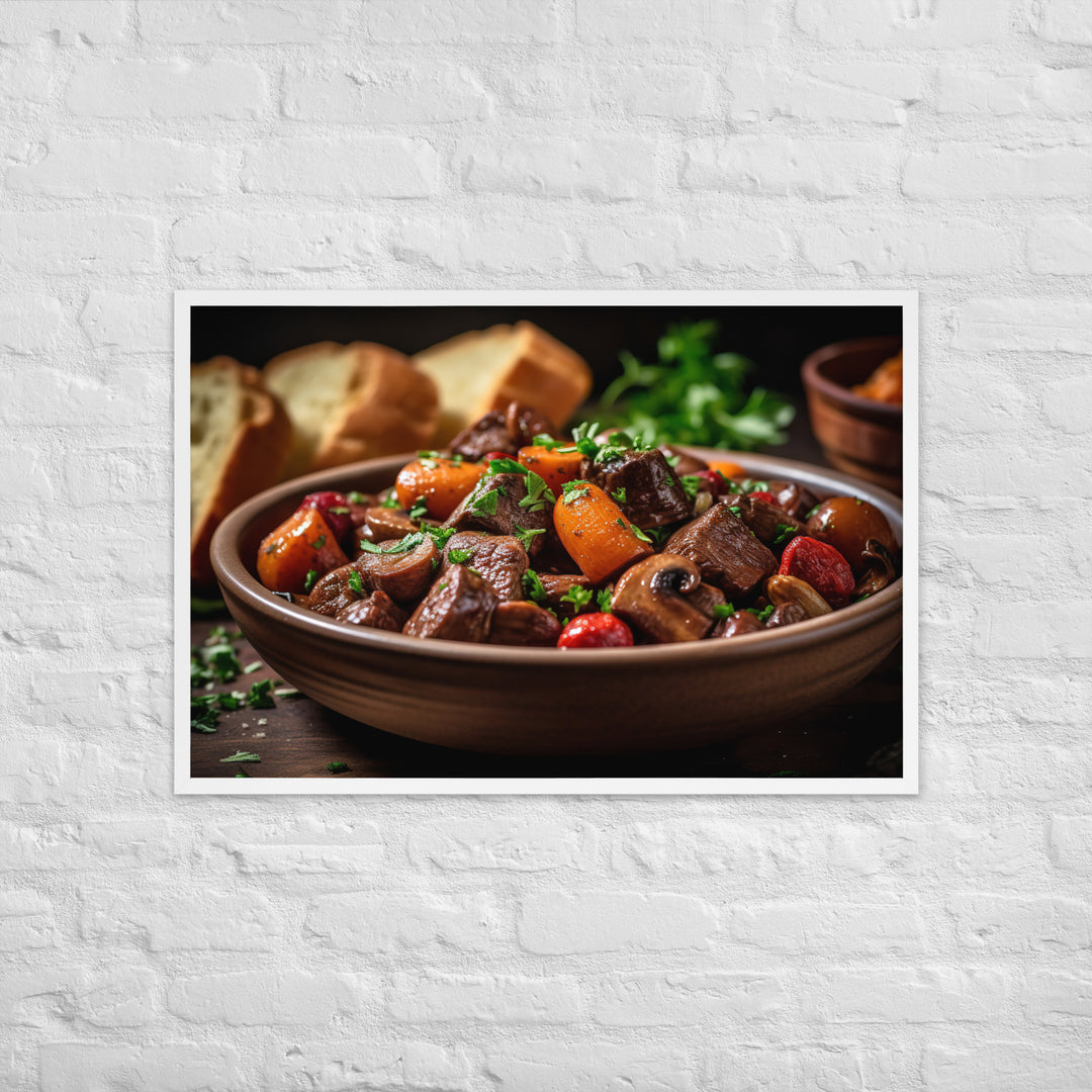 Beef Bourguignon Framed poster 🤤 from Yumify.AI