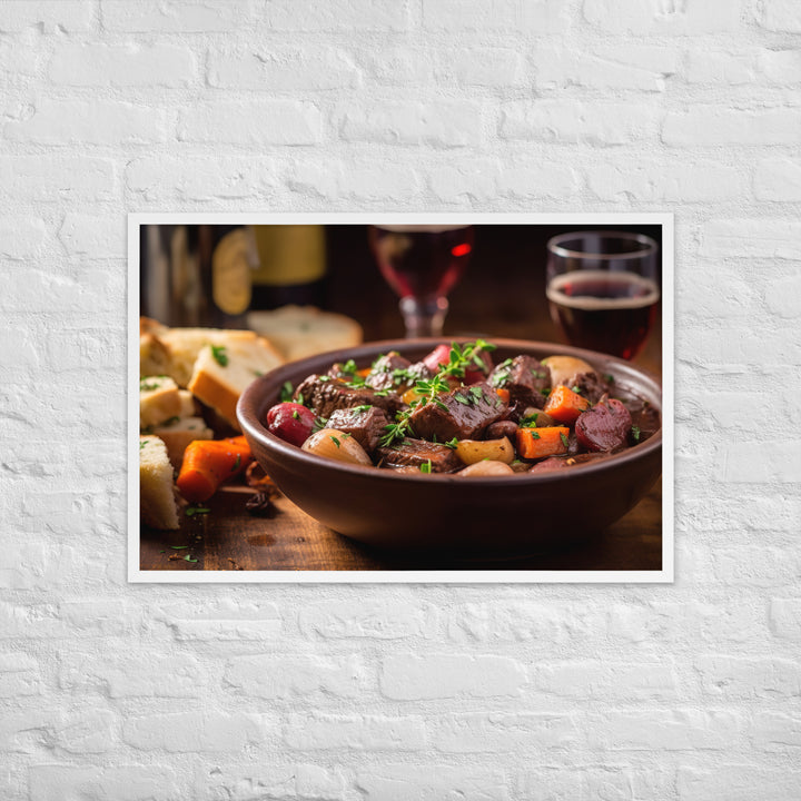 Beef Bourguignon Framed poster 🤤 from Yumify.AI