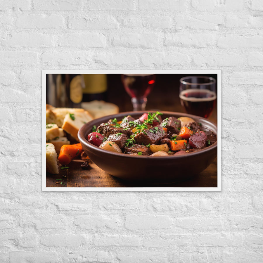 Beef Bourguignon Framed poster 🤤 from Yumify.AI