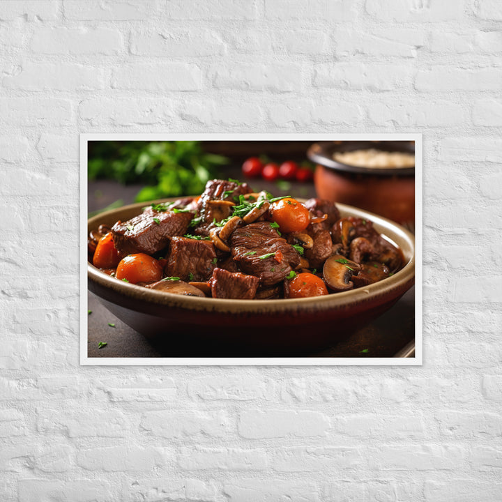 Beef Bourguignon Framed poster 🤤 from Yumify.AI