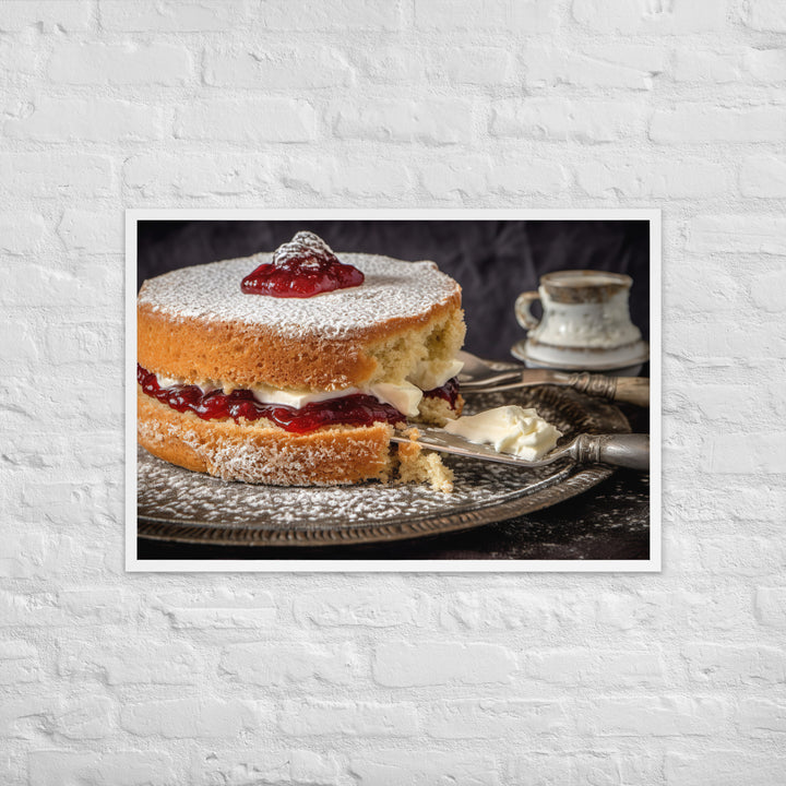 Victoria Sponge Cake Framed poster 🤤 from Yumify.AI