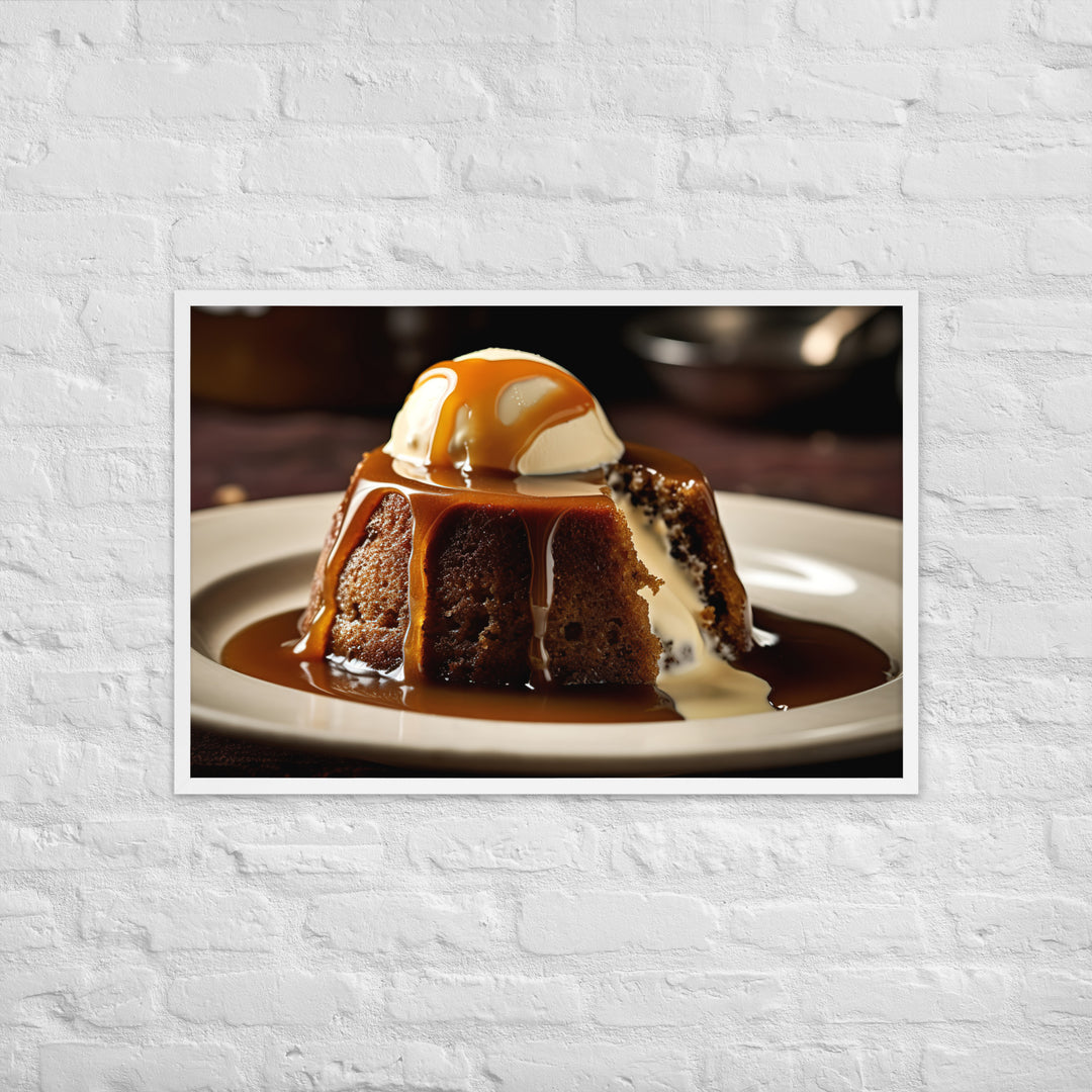 Sticky Toffee Pudding Framed poster 🤤 from Yumify.AI